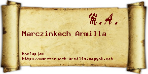 Marczinkech Armilla névjegykártya